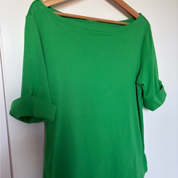 Ralph Lauren Green Boatneck Blouse | Size Large - Picture 3 of 7